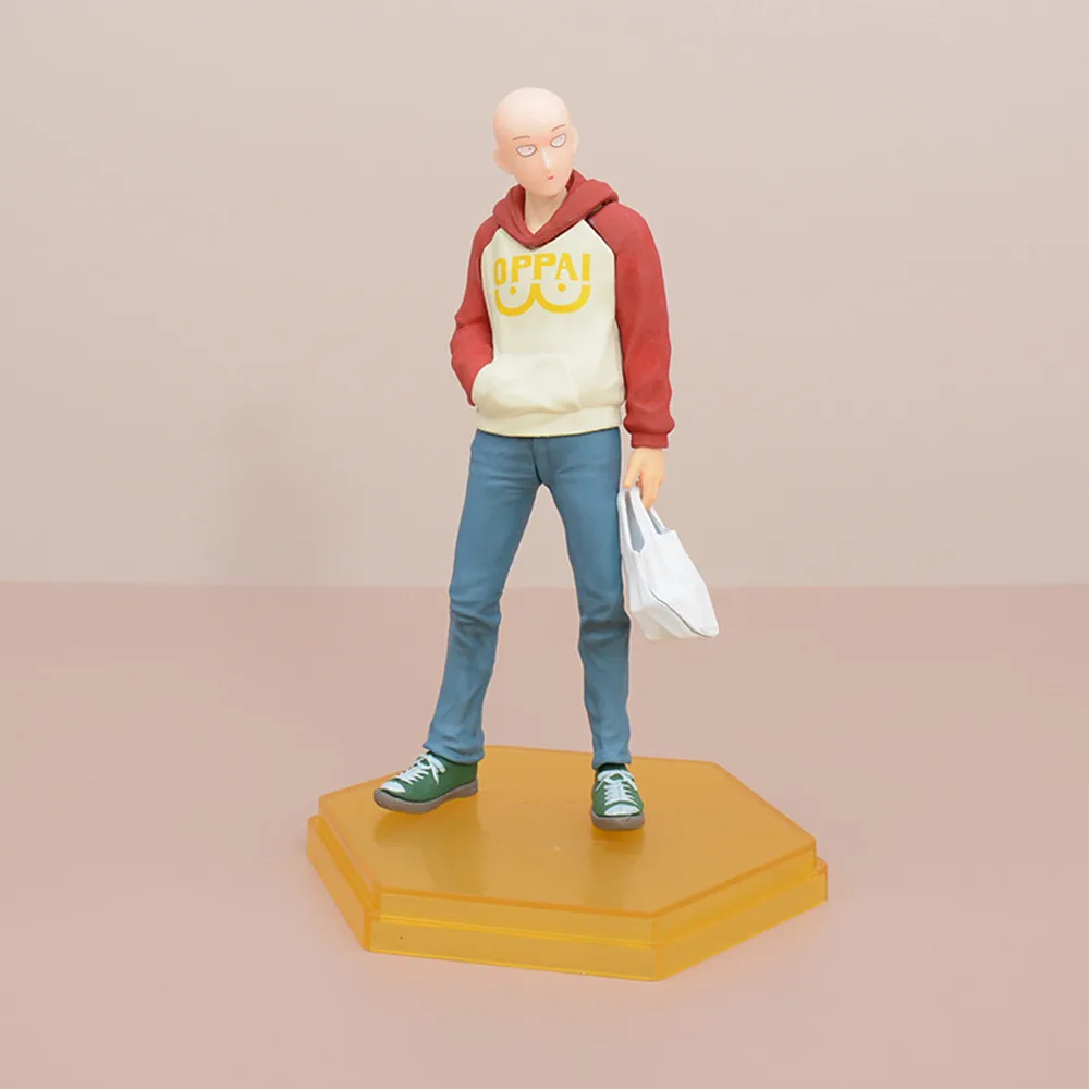 Calede Anime One Punch Man Saitama OPPAI Sweat à capuche Ver. Figurine PVC Nouveau Lâche 18cm