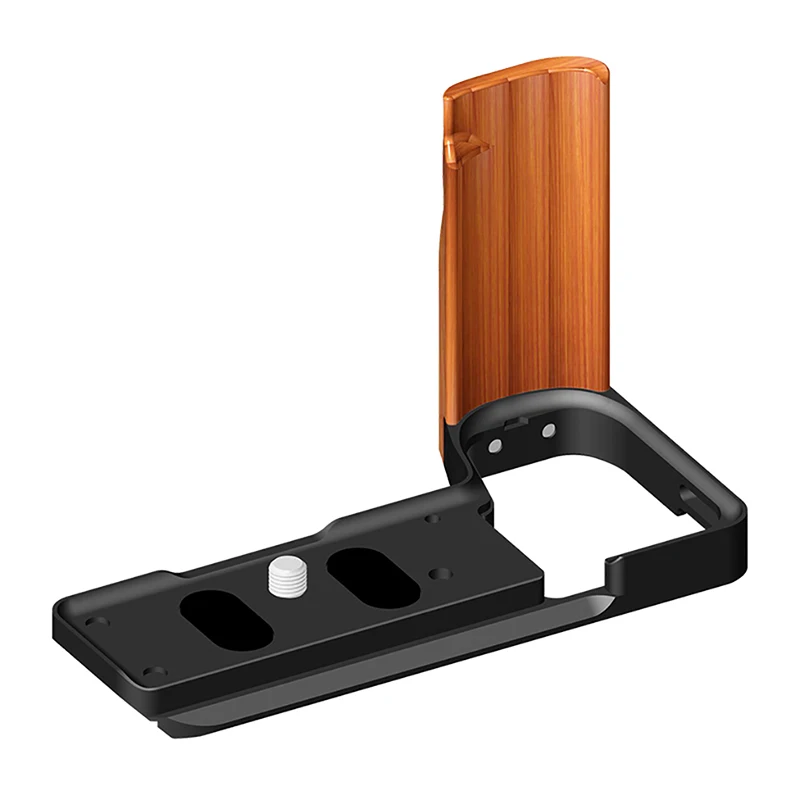 ZV-E10 II Halbkamera-Käfig Schnellwechselplatte L-Halterung Holzhandgriff für Sony ZVE10II SLR Arca-Swiss Stativ-Basisplattenhalterung – Detail 3
