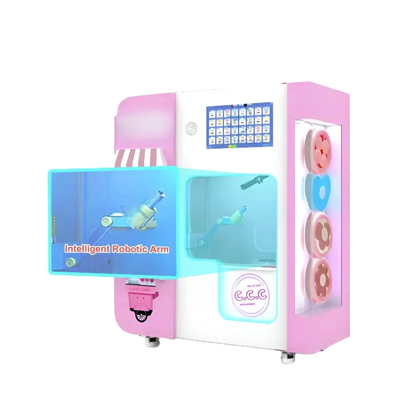 Fast Making 36-Flower-Type 4-Flavor Manufacturer Direct Sale Cotton Candy Vending Machine