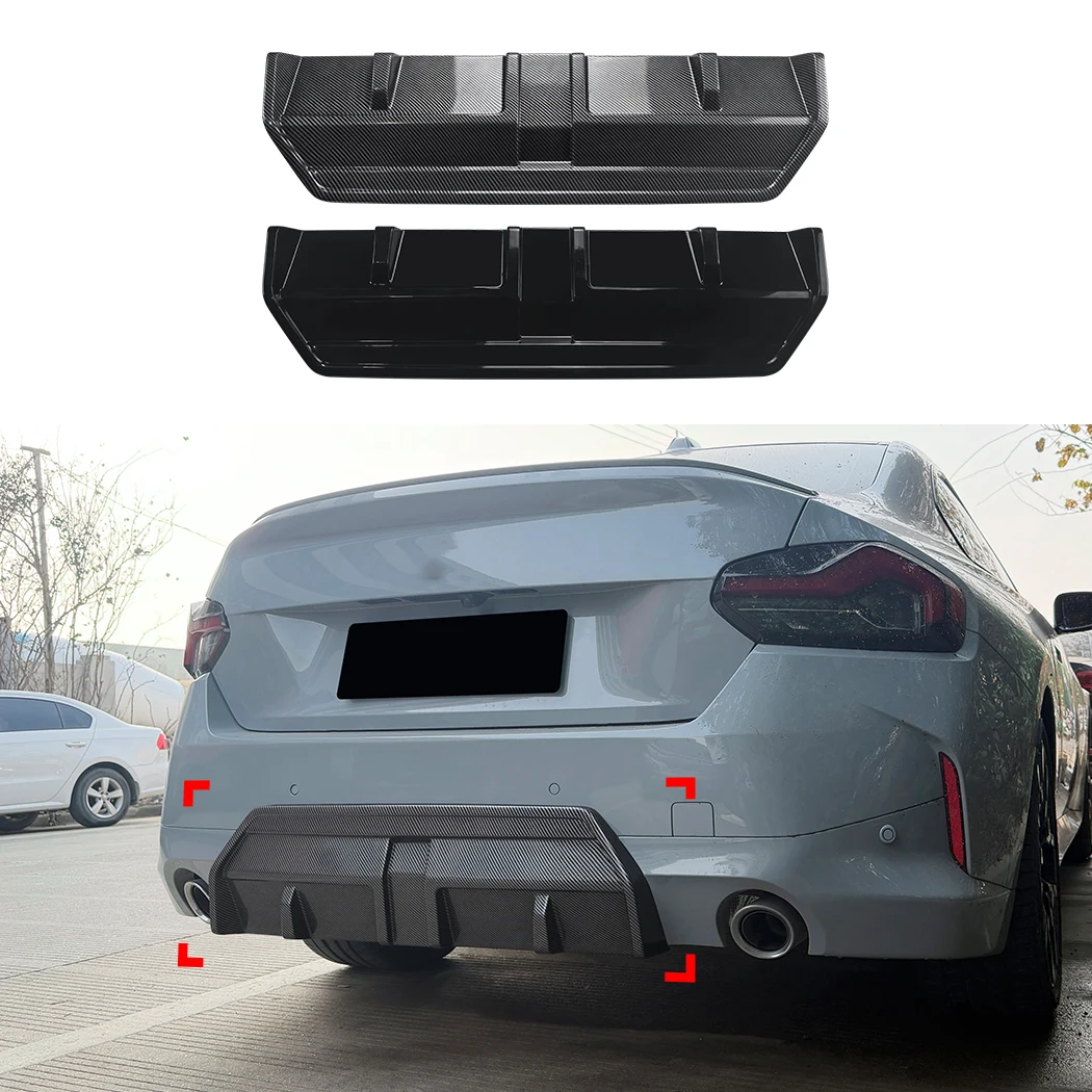

Car Rear Bumper Diffuser Lip Rear Side Splitters Spoiler Lip For BMW 2 Series Coupe G42 M Sport 2022-2026