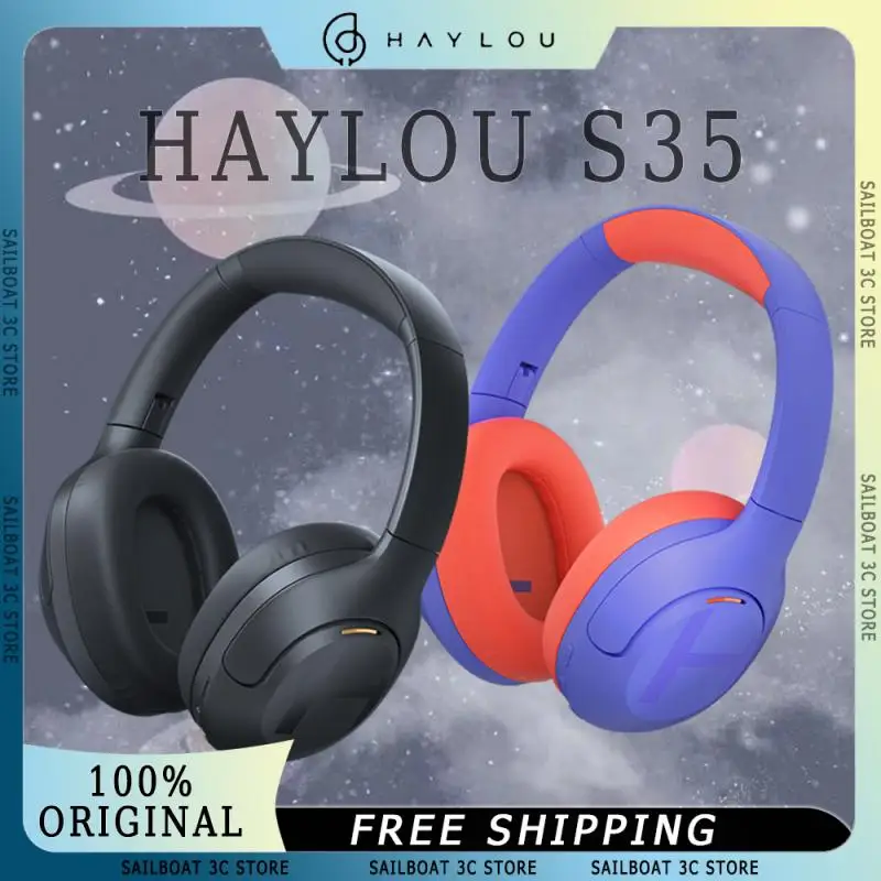 

HAYLOU S35 ANC Wireless Headphone With Mic HI-FI Active Noise Cancellation 40mm Driver Long Endurance Custom Bluetooth Earphones