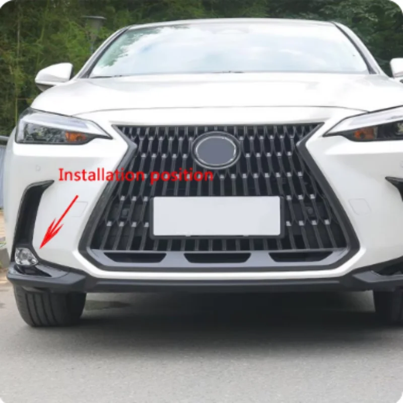 

Fits Lexus NX NX260 NX350H 2022-2024 front fog light/rear wind knife bumper air shield cover trim strip sticker fitting