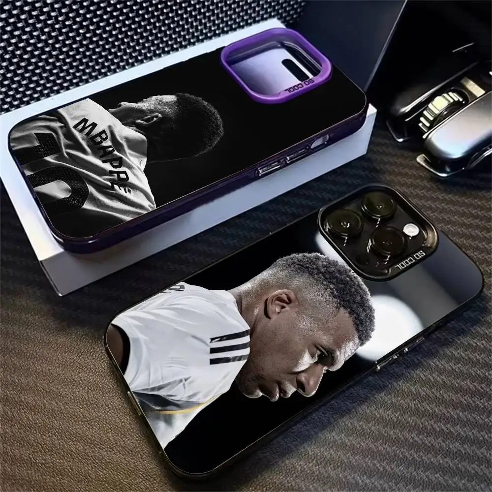 

Legendary Star Mbappé Phone Case For iPhone 17,16,15,14,11,12,13 Plus,Pro Max,XS,Colorful Silver