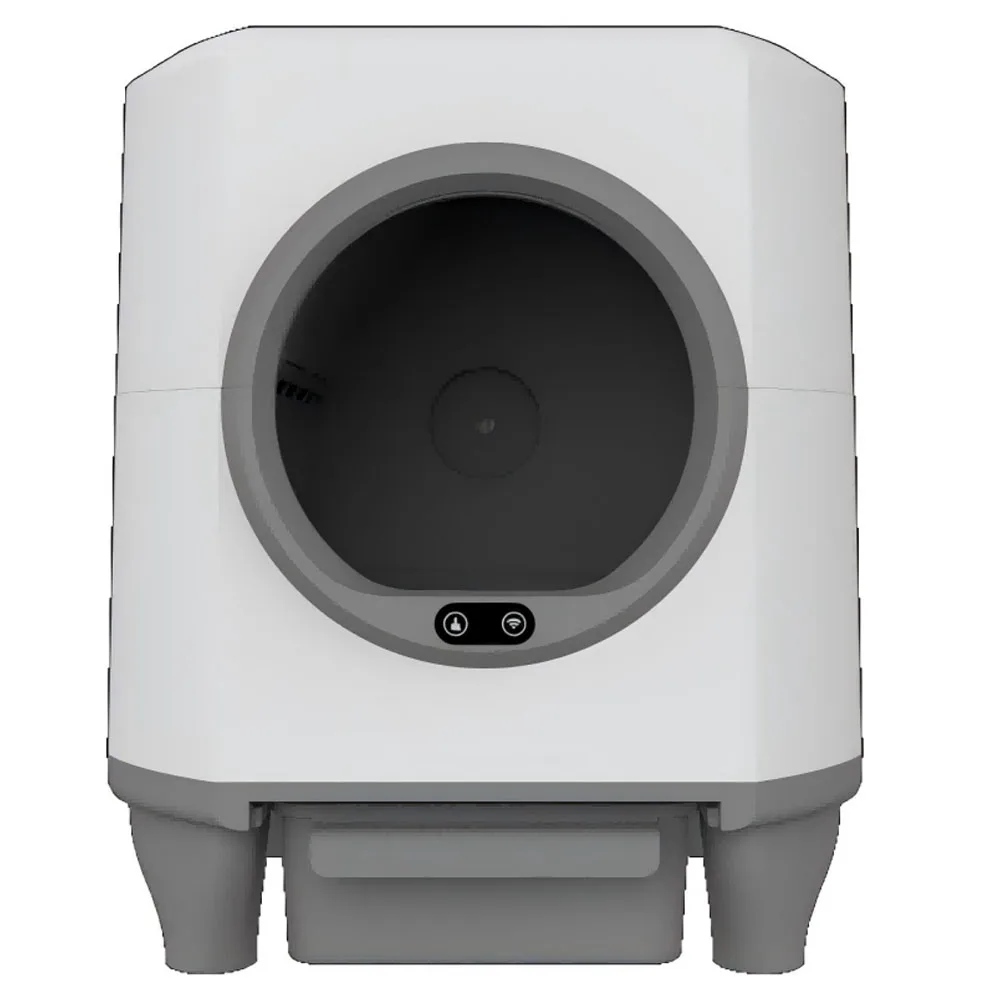 Smart Self-Cleaning Easy Clean Eco-Friendly Cat Litter Box 80L Flat-Top Radar Rotation Automatic Cat Toilet for Cats