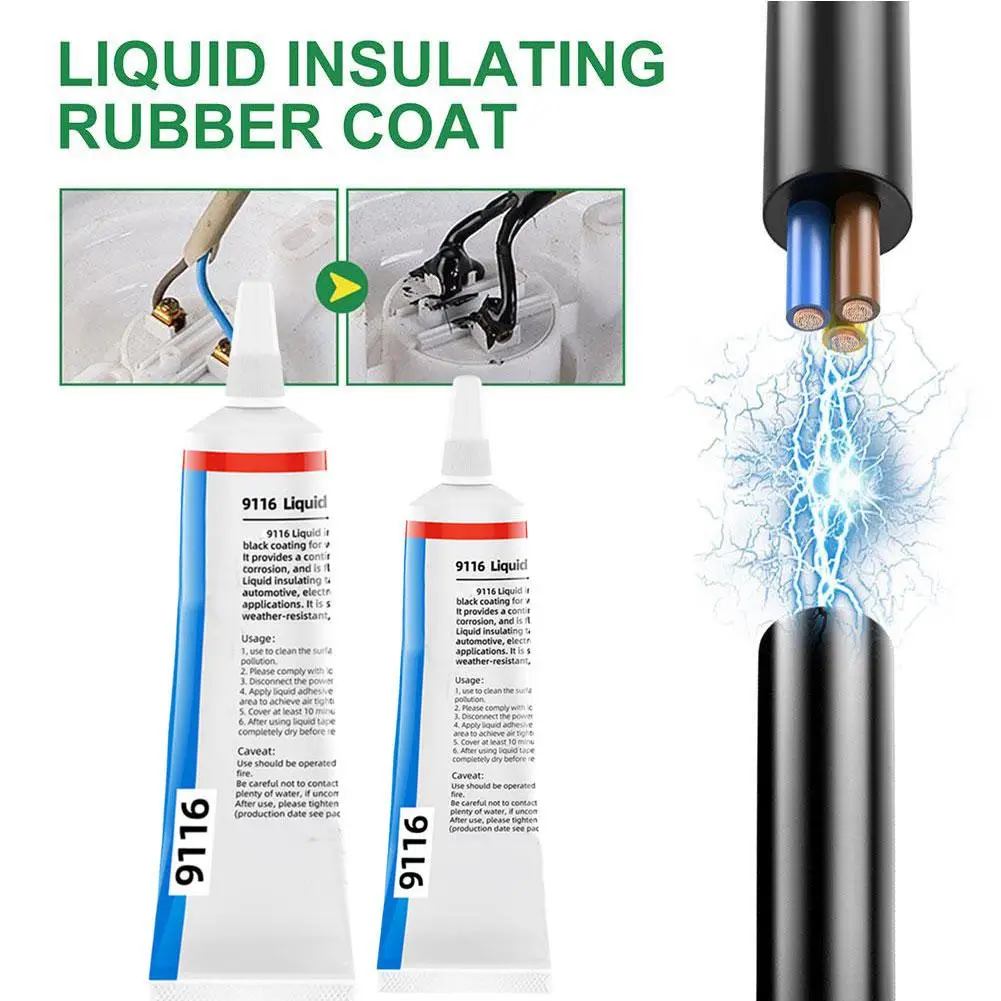 Liquid Electrical Tape Waterproof Liquid Insulation Rubber Insulating Cable Wire Coat Glue Paste Sealant Glue Line Fix P7W2