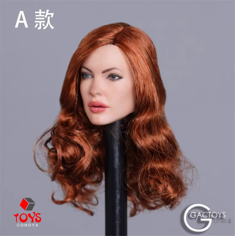 GACTOYS GC031 1/6 Scale Head Sculpt Female Long Curls HairSexy Beauty for 12'' Girl Action Figure Soldier Hobbies Toys