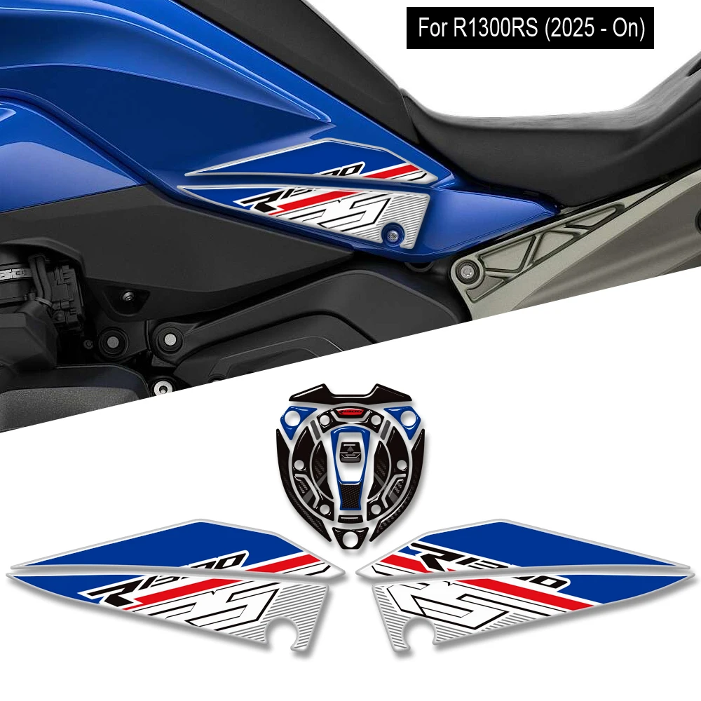 NEW Motorcycle For BMW R1300RS R 1300 RS R1300 Tank Pad TankPad Cap Grips Gas Fuel Knee 3D Stickers Decals Protection 2025 2026