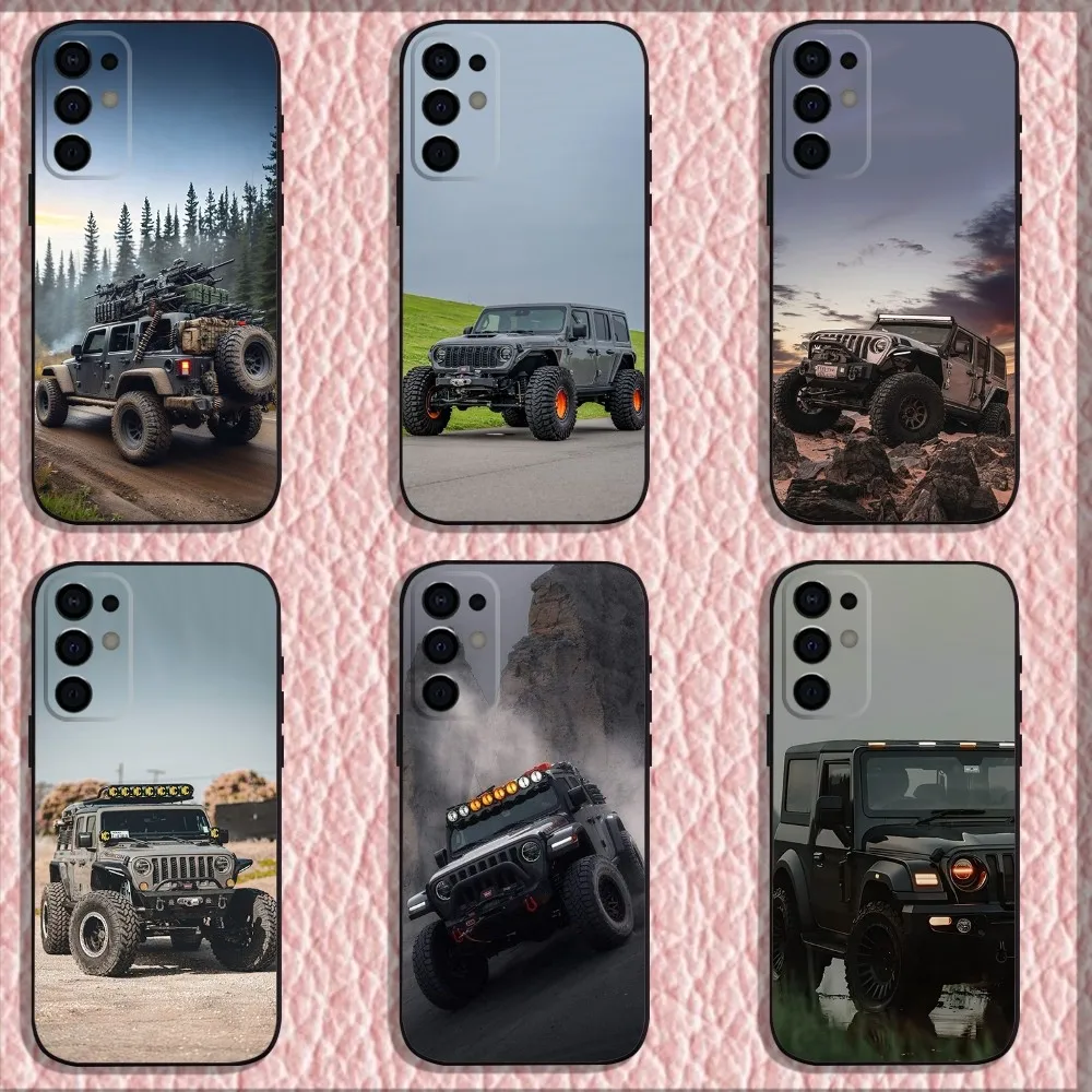 CAR Jeeps-S off-road SUV Phone Case For Samsung S24,S21,S22,S23,S30,Ultra,S20,Plus,Fe,Lite,Note,10,9,5G Black Soft Shell