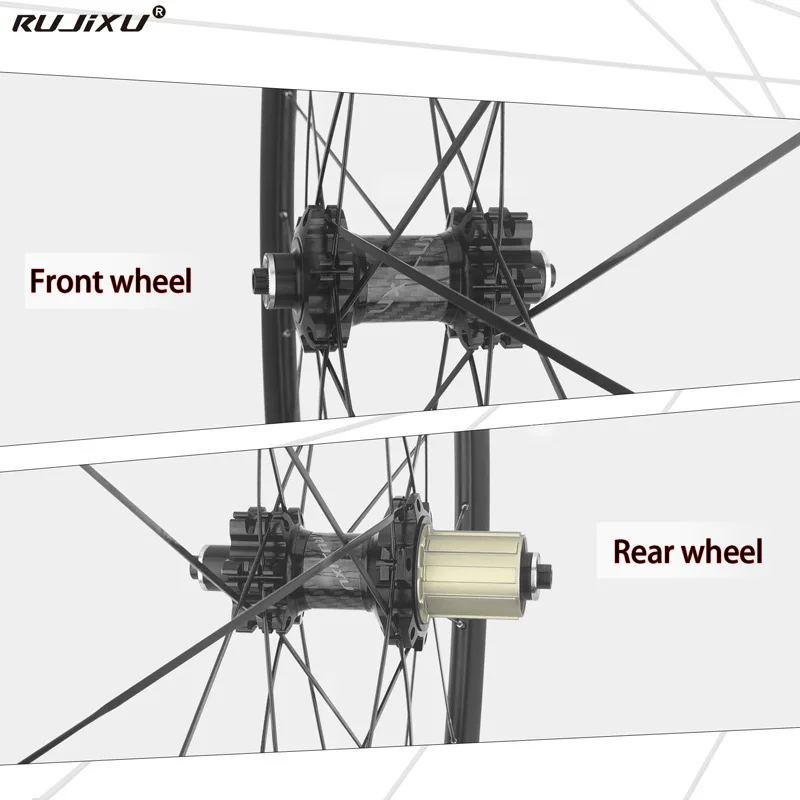 RUJIXU 6 pawls 3 teeth 700C bicycle disc brake road wheel Aluminium alloy road disc wheelset group 120 ring wheel set