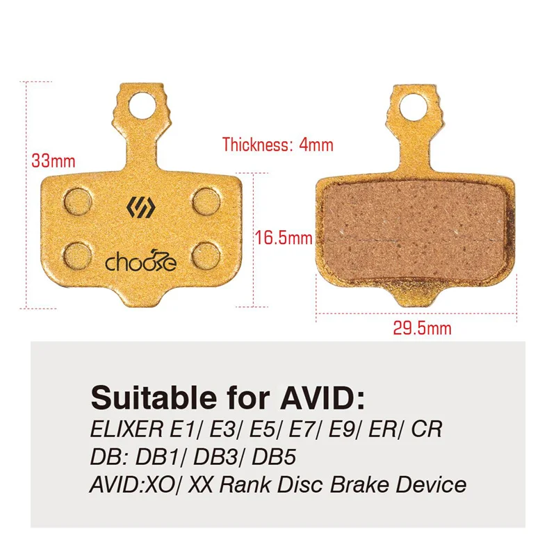 CHOOEE Bicycle Disc Brake Pad Resin For Avid Elixir 1,3,5,7 Mountian Bike Brake Pads Ceramic MTB Brake Pad AM28