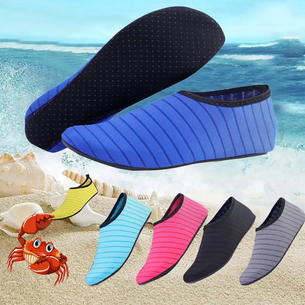 Quick Dry Water Shoes Rubber Sole Diving Shoes Unisex Beach Swimming Diving Socks Non-Slip Seaside Surfing Adult Kids Socks