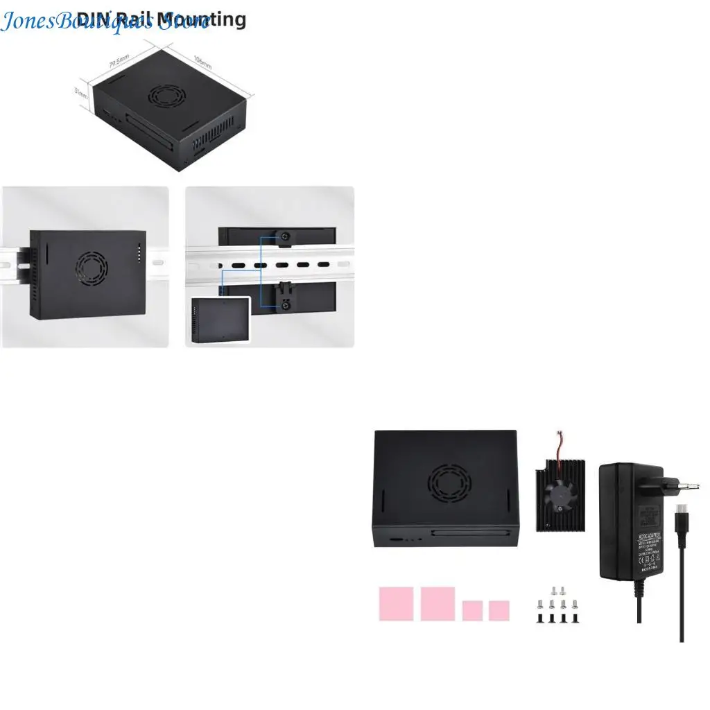 

for Visionfive2 Special Metal Shell Case With Heat Dissipation Fan Heatsink W8KE