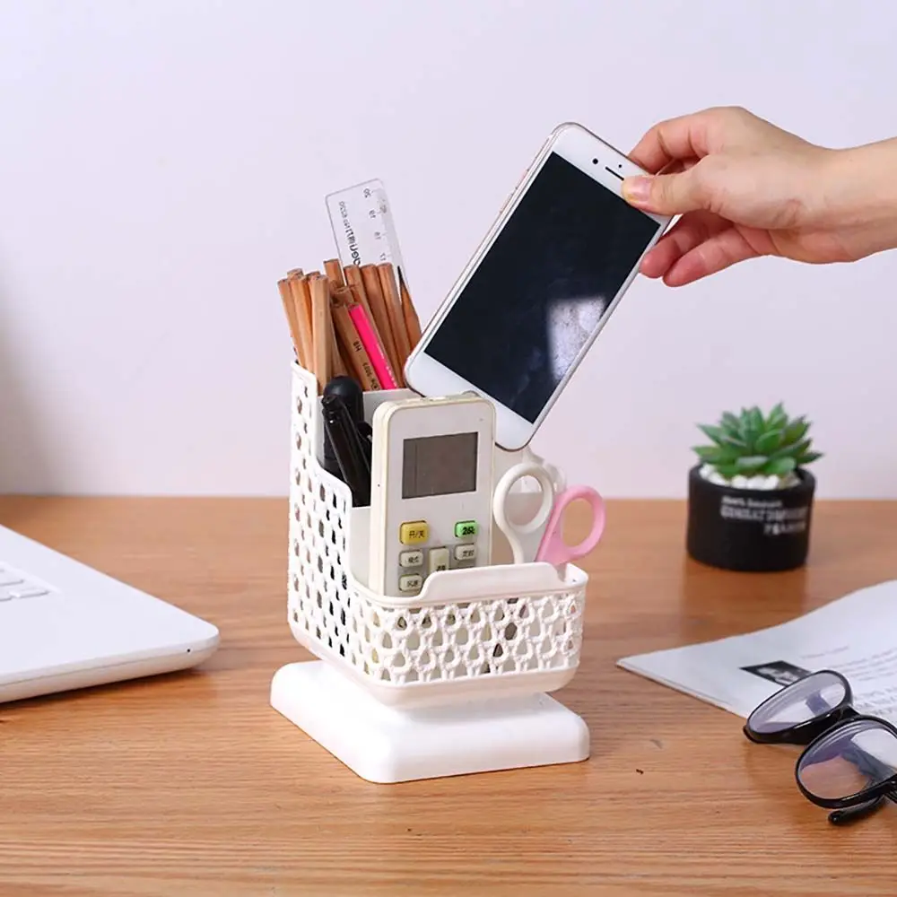 Desktop Storage Box for Cosmetics, Recipiente de jóias, Make Up Brush Holder, Organizador de papelaria, Office Supply