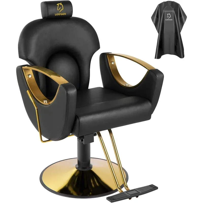 Hydraulic Barber Chair, Salon Chair 360 Degrees Rolling Swivel Hair Styling Chair, Adjustable Height Hair Stylist Tattoo