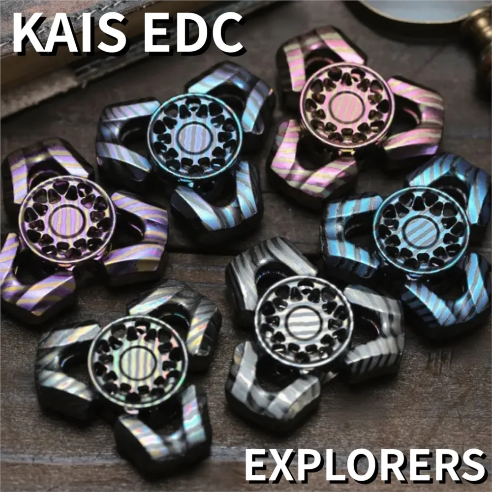 KAIS EDC EXPLORERS Fidget Spinner trois feuilles Spinner Fidget jouets pour adultes soulagement de l'anxiété Gadgets accessoires de bureau