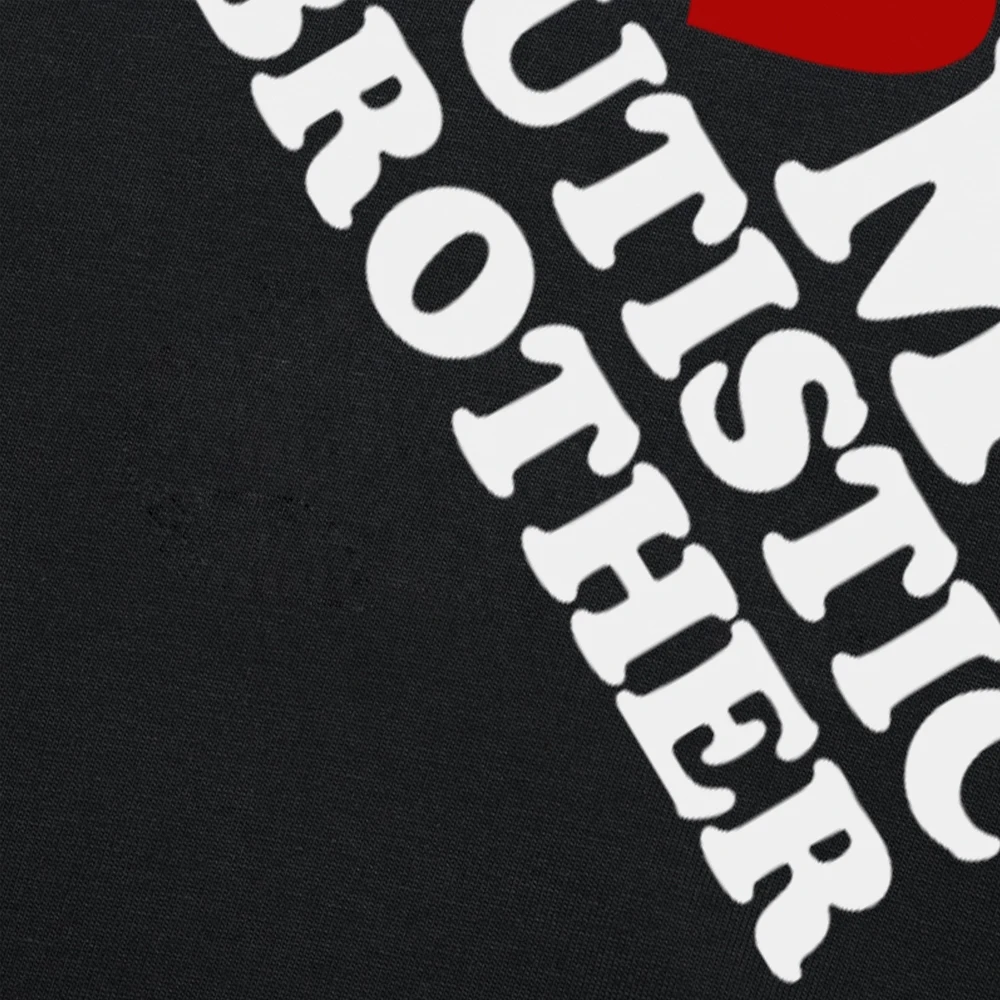 تي شيرت قطني ناعم للرجال والنساء ، قمم قطنية للتوحد ، أنا أحب أخي أنا قلب أختي ، هدية التوحد الفكاهية #4