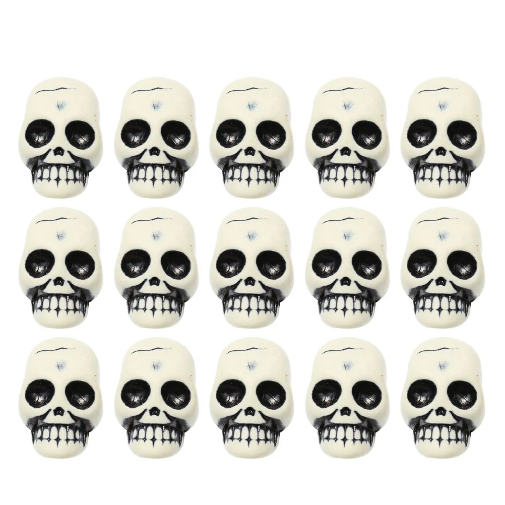 

25Pcs Halloween Skull Head Decor Resin Small Skull Heads Horror Craft Party Haunted House Props Skulls Human Head