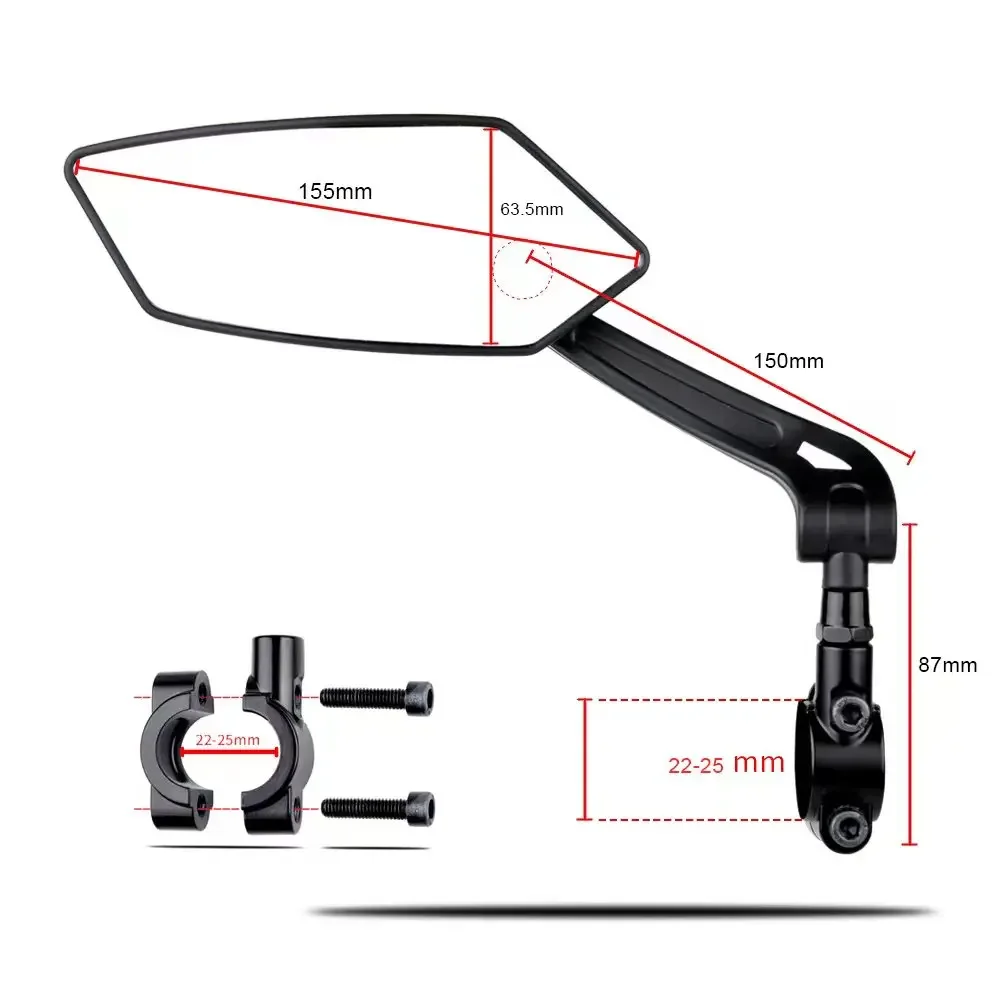 EasyDo Hot Sale 360 Degree Rotation Rearview Mirror Motorcycle Bicycle Mirror Bike