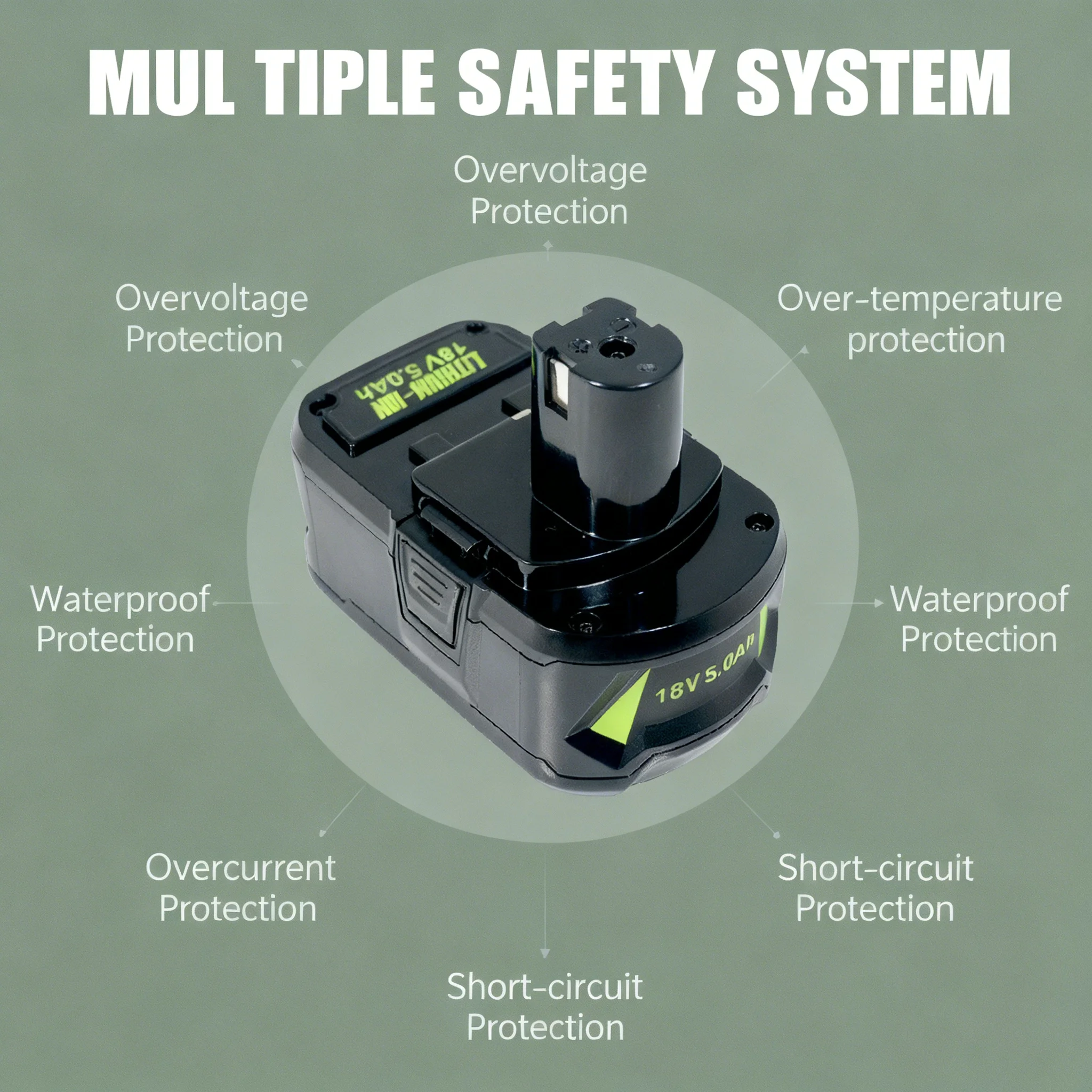 

Аккумулятор 18В 6-3Ач для электроинструментов RYOBI 18650, литий-ионный аккумулятор P108 18В One+ Plus для электроинструментов P104 P107 RB18L50 RB18L20