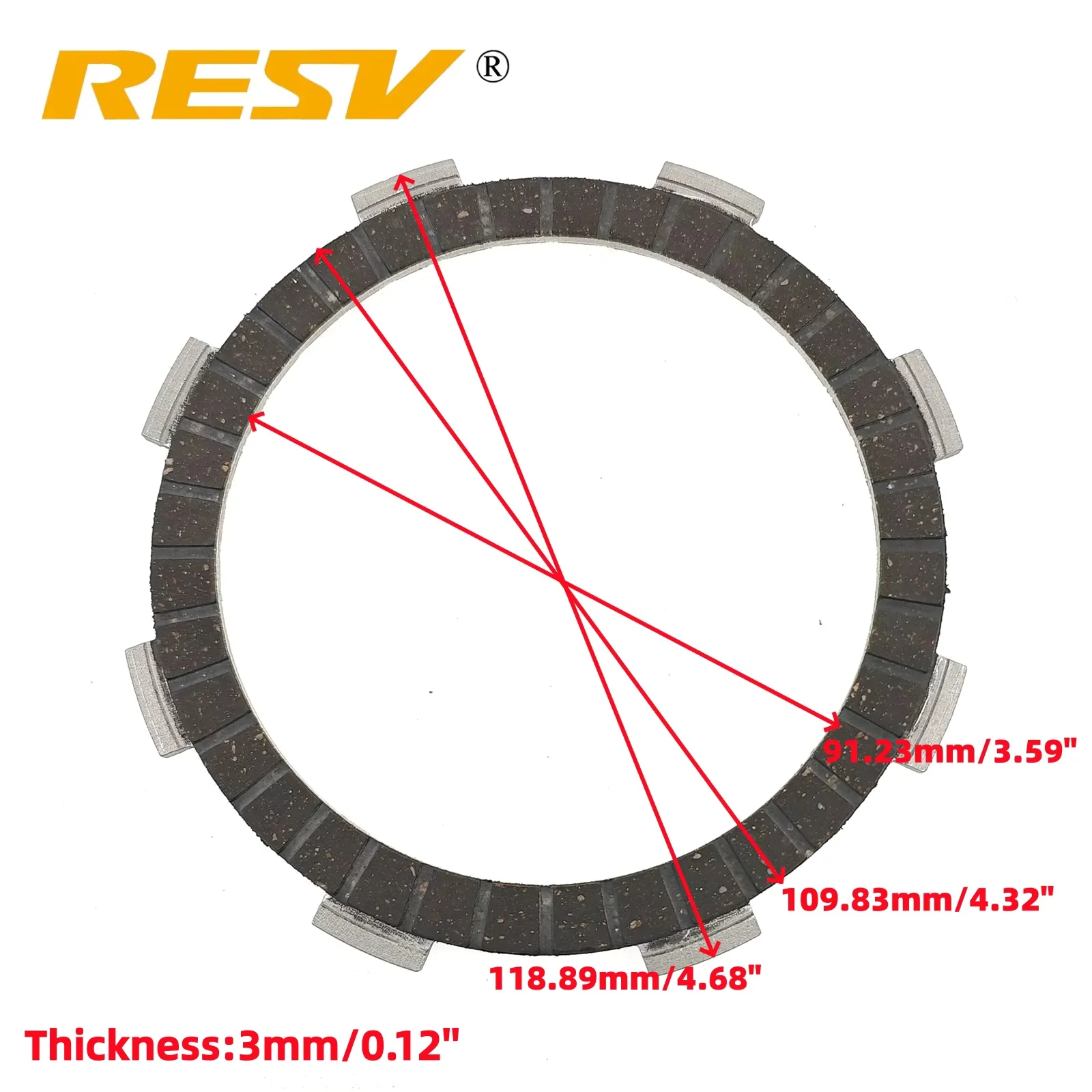 RESV For Honda Lifan Wuyang Qingqi Haojue Loncin CG125 GN125H HJ125 CGL125 FT125 125cc Clutch Friction Plates