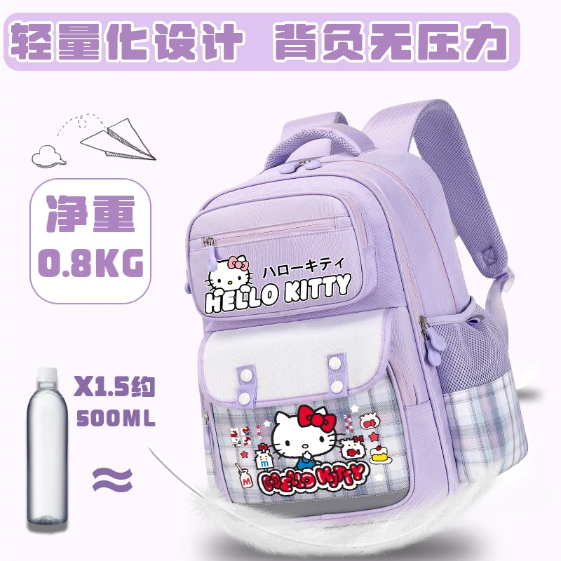 2025 nova disney mochila bonito katy gato saco de escola para adolescentes moda impressão grande capacidade leve volta às aulas mochila