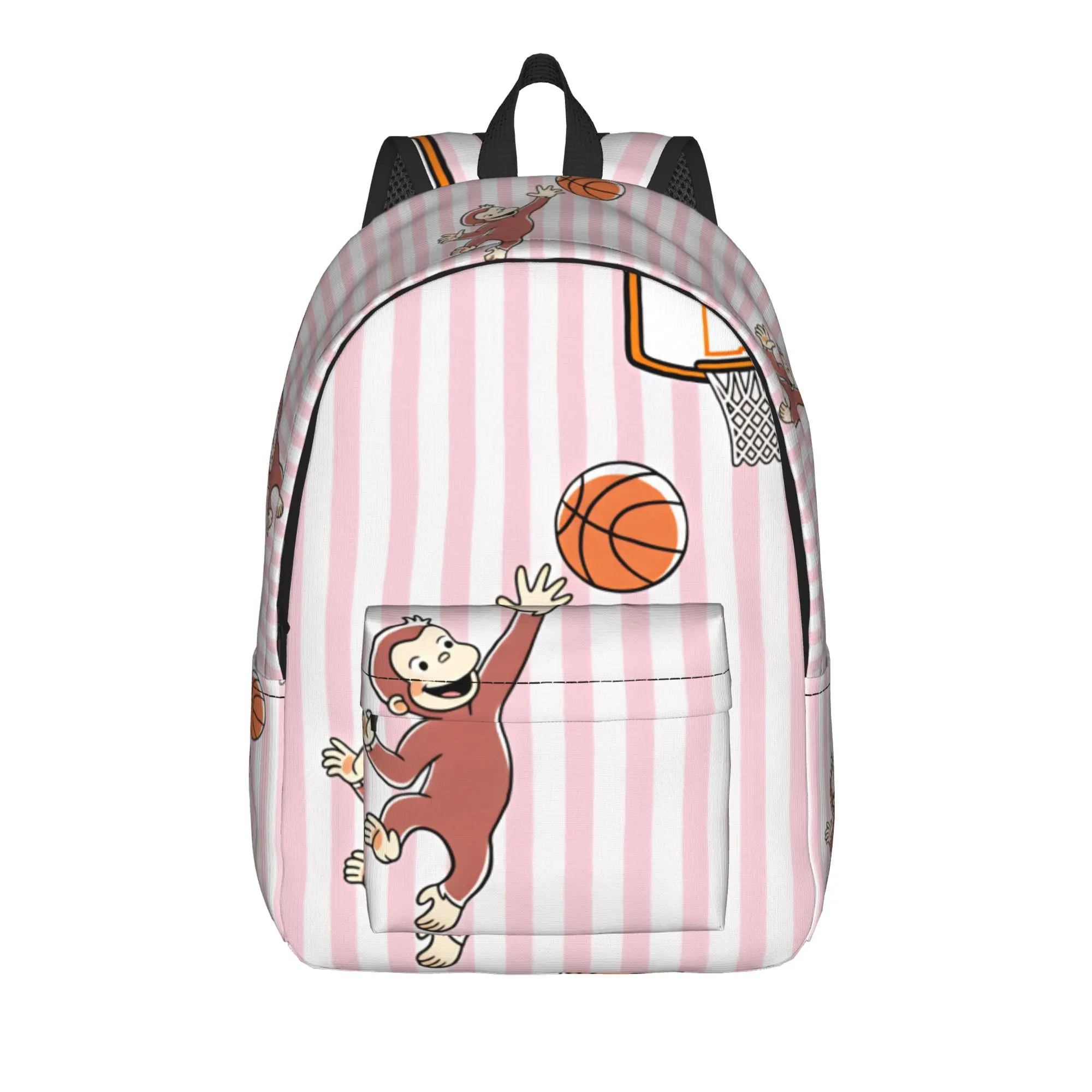Curious George African Monkey  Backpack  Leisure Backpacks Men Workout Large High School Bags Design Rucksack