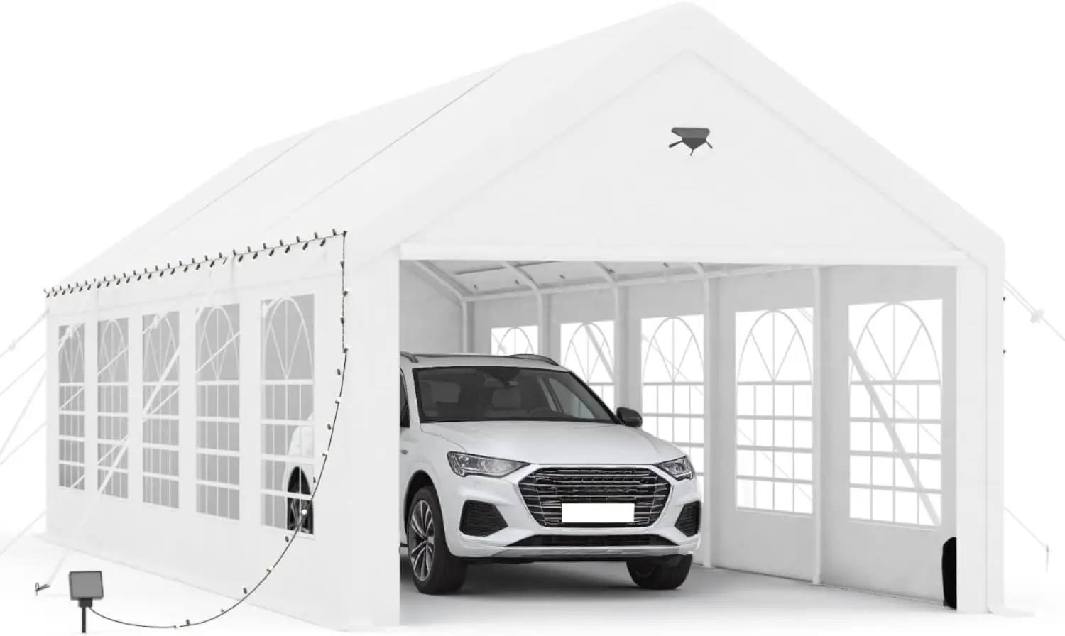 Carports 10X30 Heavy Duty, Carport Canopy, Portable Car Port Garage With Clear Windows, Car Shelter All Weather, White