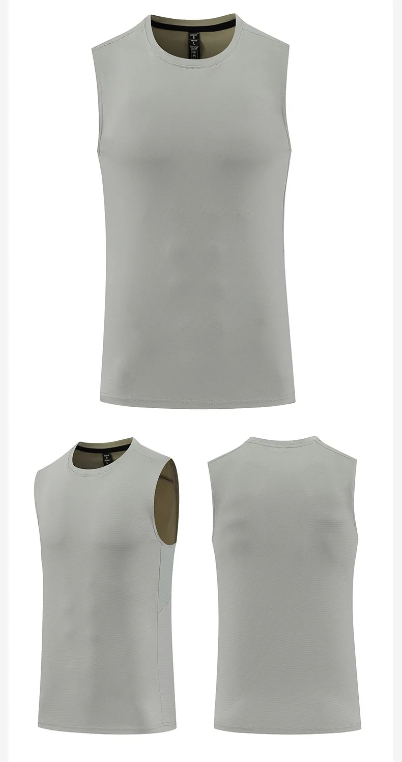Summer New Sports and Leisure Vest Men's Running Breathable Round Neck Vest Tide