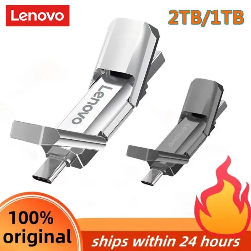 Lenovo 1TB/2TB USB3.0 Flash Drive 512GB 256GB Type-c 2 w 1 Szybki pendrive 128GB Urządzenie pamięci masowej U Stick do tabletu PC Laptop