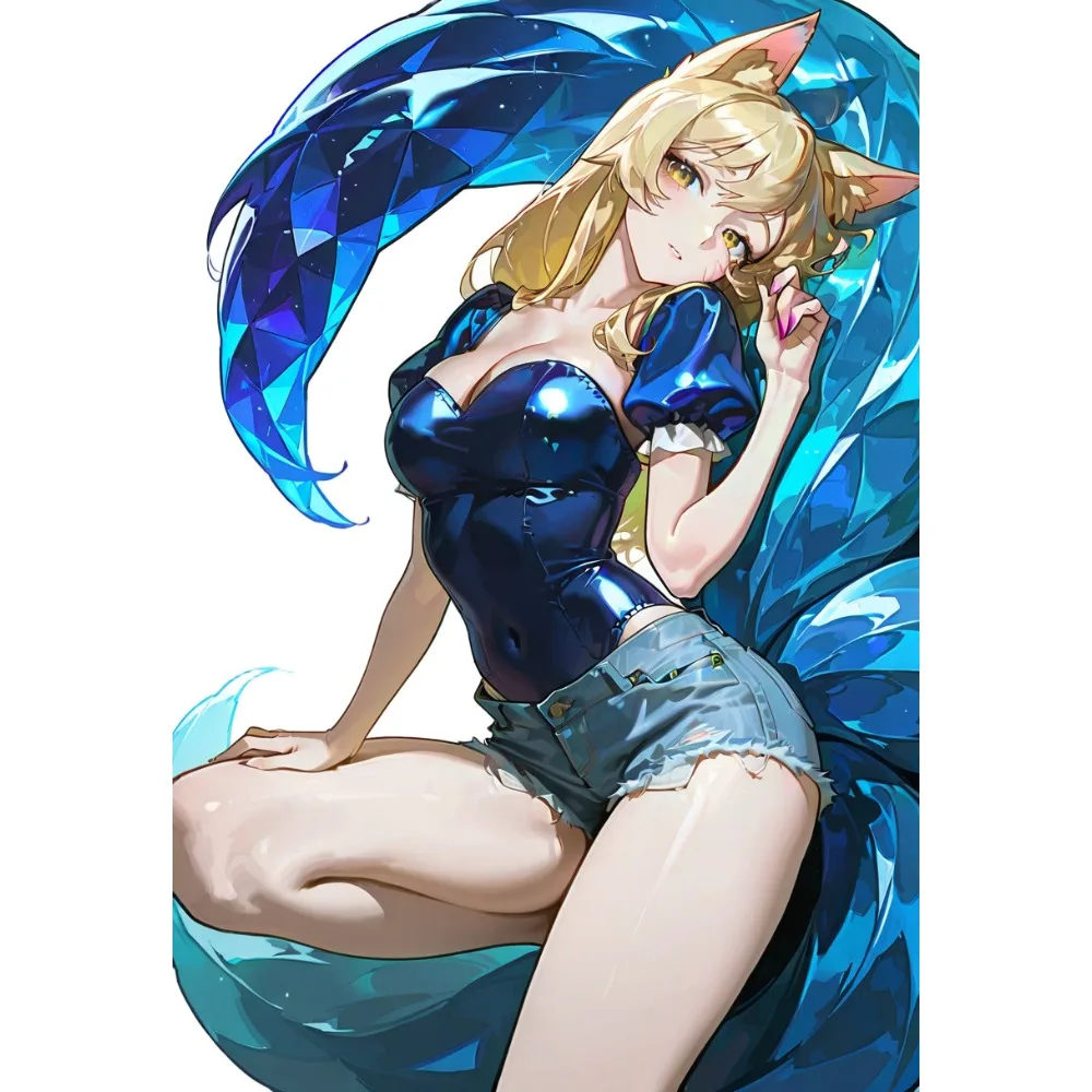 1PC Anime Ashe Tight Suit Vinyl Car Decal Waterproof Sunproof Sticker for Motorcycle Electric Bike Auto Body Decor