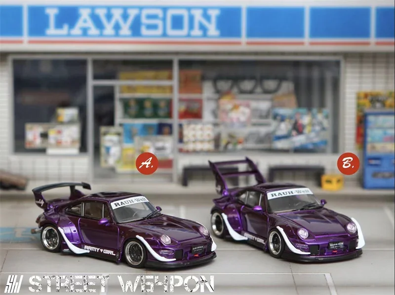 Street Weapon SW 1:64 RWB 993 Electric purple  Diecast Model Car