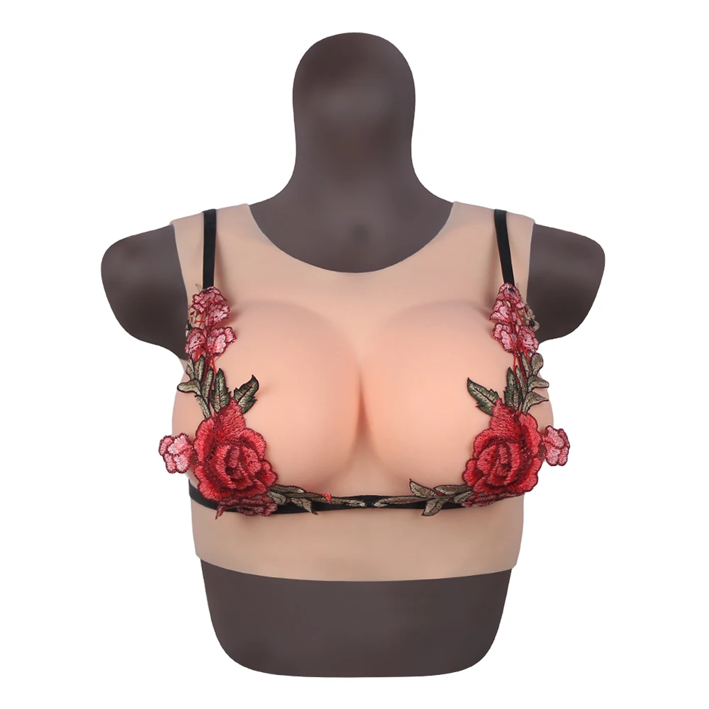 URCHOICE Soft Silicone Prosthesis Chest Artificial Breast Forms For Performer Transsexual Halloween Masquerade Crossdresser