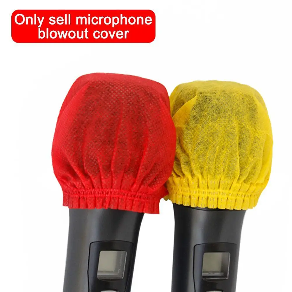 20Pcs Disposable Microphone Cover Ultra-thin Antibacterial Hygiene Deodorizing Handheld Microphone Blowout Protective Cap