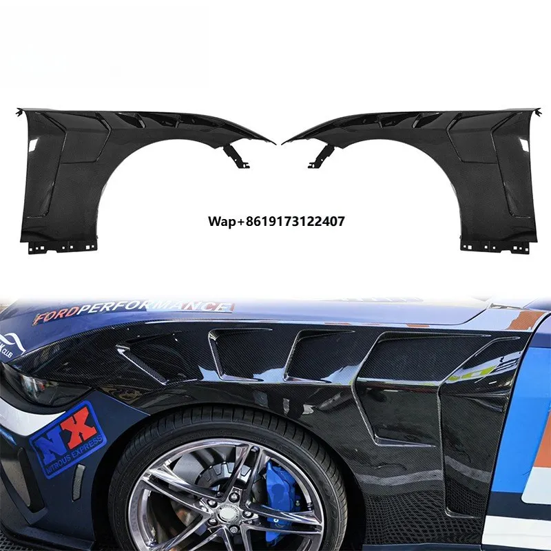 

High Quality Dry Carbon Fiber Replacement Style Fenders for Mustang 2024 Darkhouse