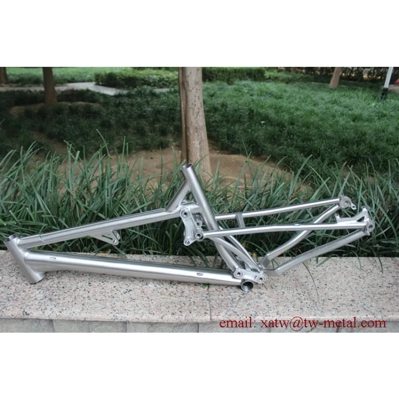 XACD Ti Cycles Titanium Mountain Bike Full Suspension Frame Disc Brakes 29er Lightweight Durable 2.0KG Bafang Gearbox Post Mount