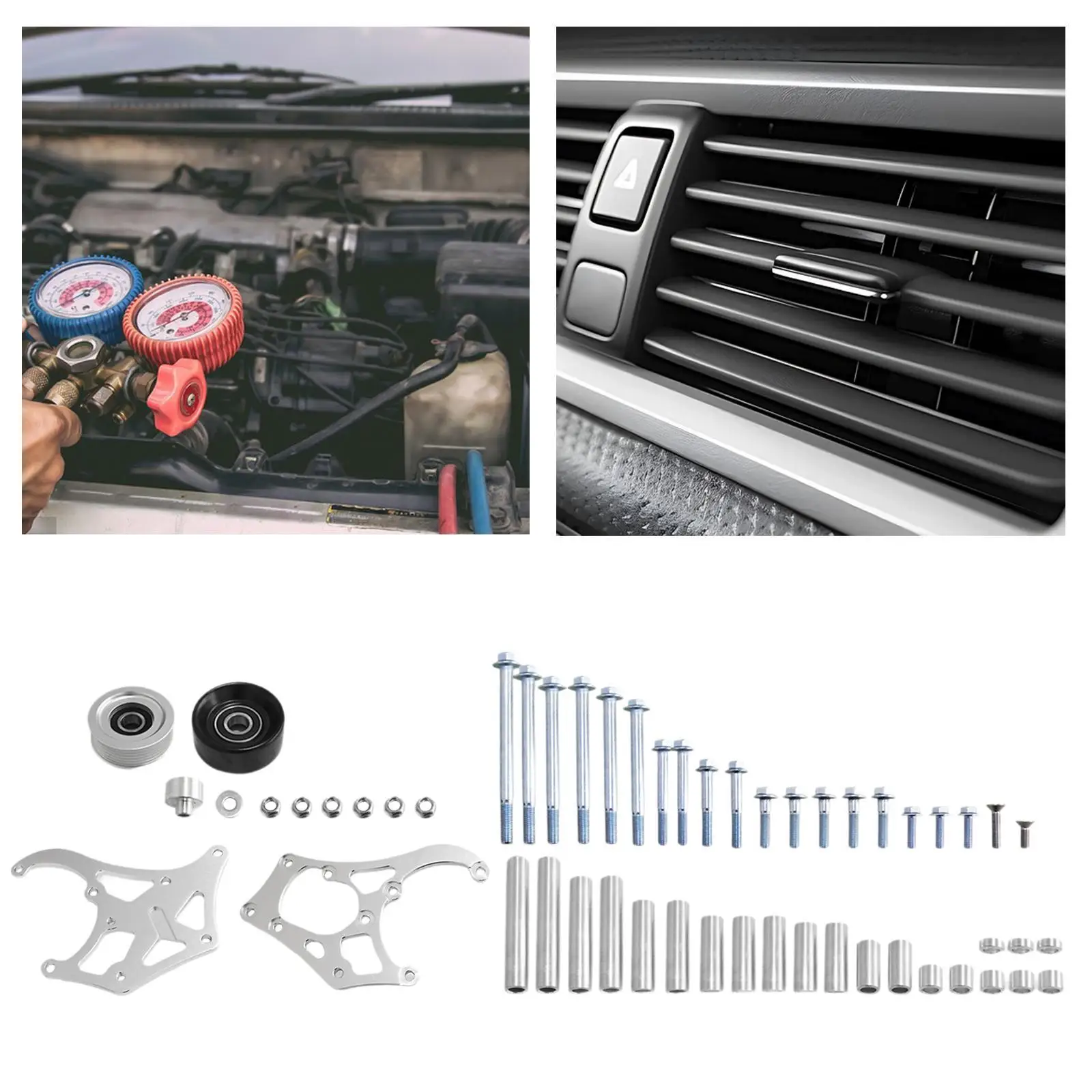 

Air Conditioner Compressor Bracket Kit Sturdy Easy Installation Air Conditioning Compressor Mount for Chevrolet L98 Engines
