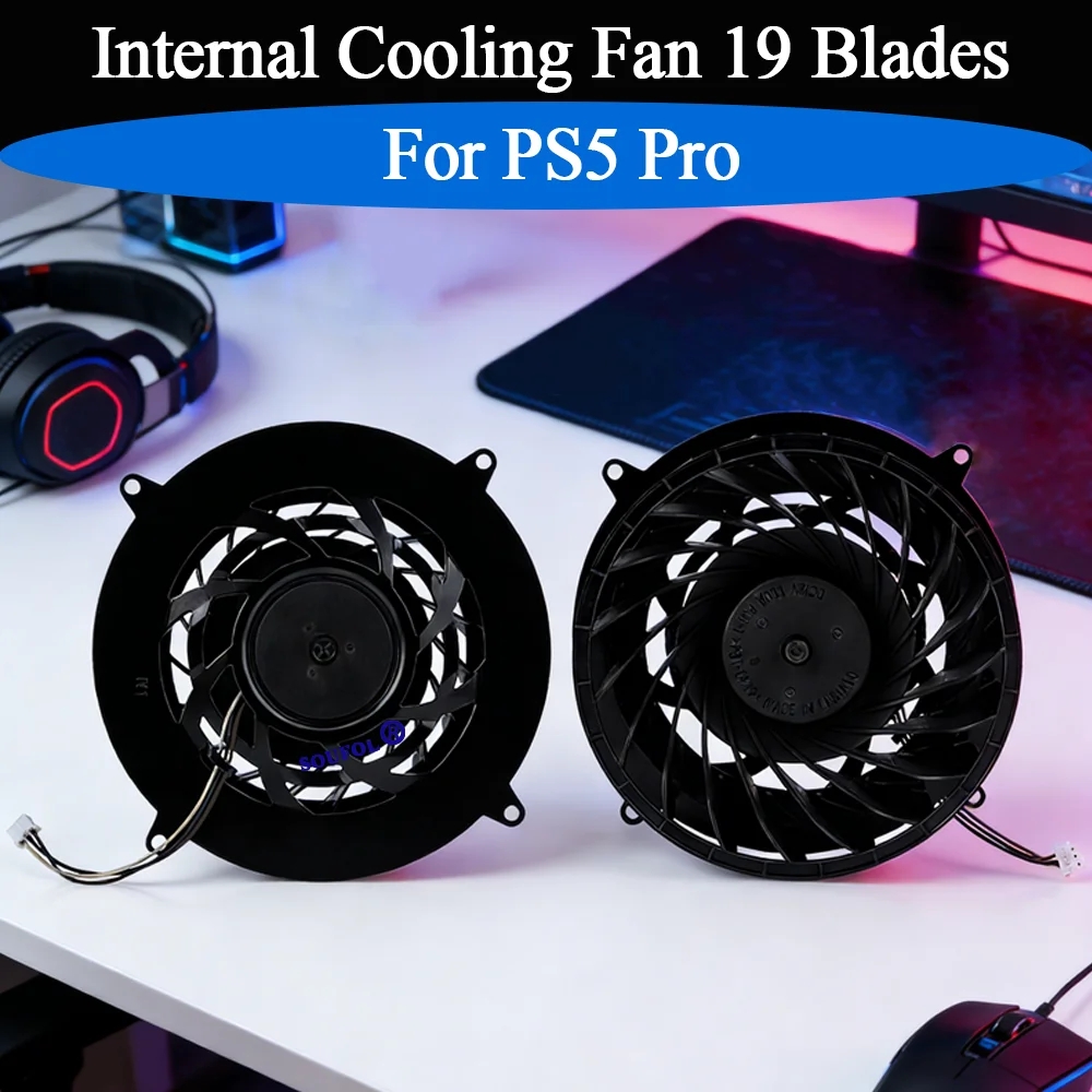 

Новый внутренний вентилятор-охладитель для PS5 PRO CFI-70XX CFI-7000 CFI-7021, 19 лопастей, 3-контактный, 12В 1.8А, запасная часть для охлаждения процессора, игровой аксессуар
