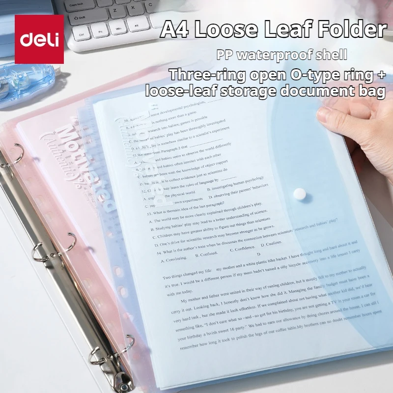 Large Capacity 3-Ring Binder with Pockets for A4 Paper,Holds 220 Sheet Presentation Folder for School Office(12.4x10.43 Inch)