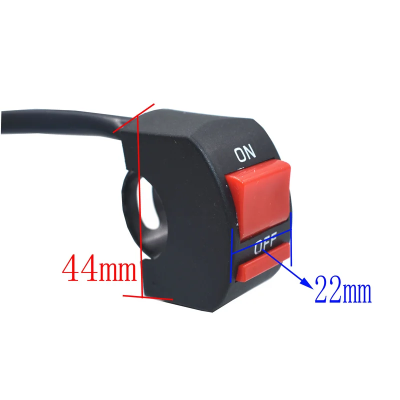Universal Motorcycle DC12V/10A Black Handlebar Flameout Switch ON OFF Power Button for Moto Motor ATV Bike