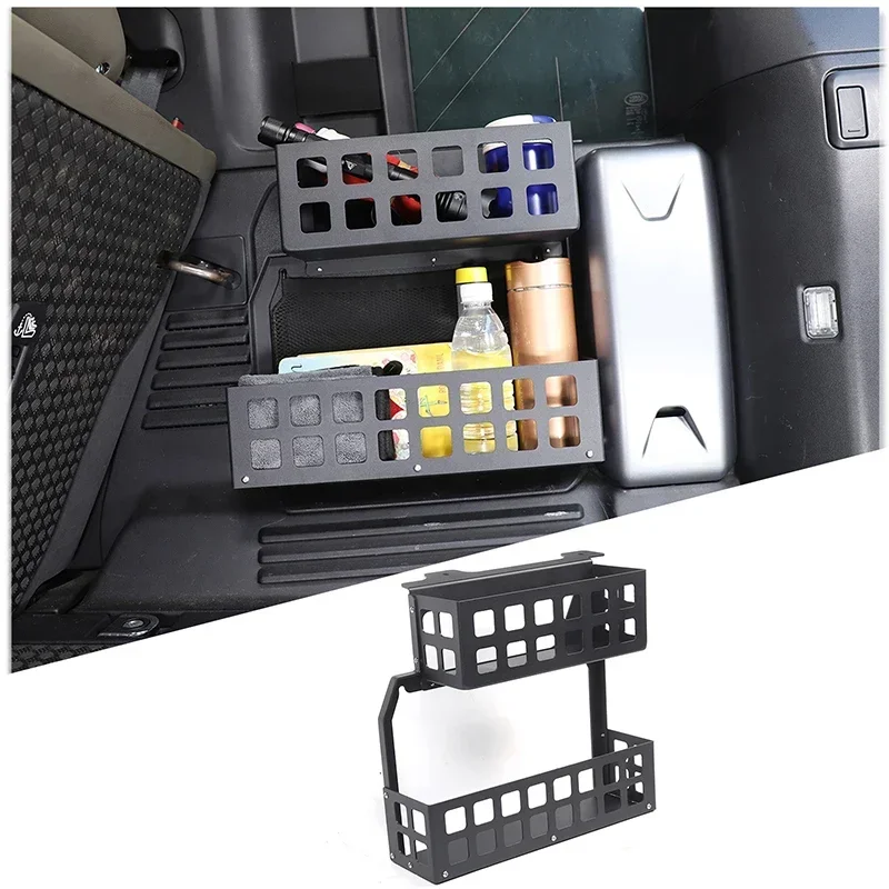 Aluminum Alloy Car Trunk Right Storage Basket Storage Organiser for Land Rover Defender 110 2020-2025 Car Accessories