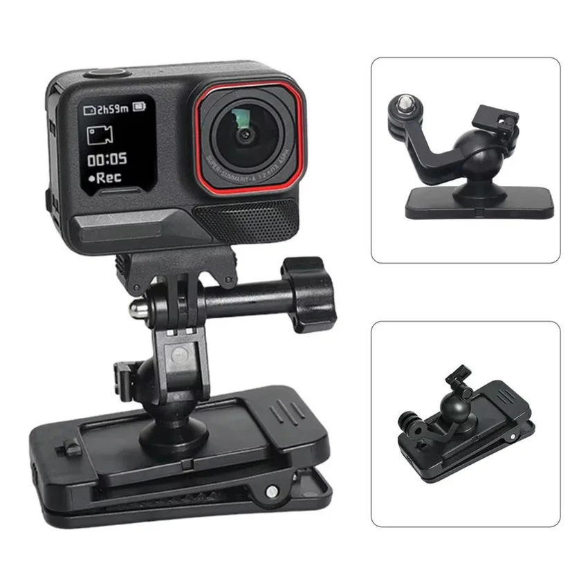 

For Insta360 Ace Pro 2 Action Camera Magnetic Quick Release Backpack Clip Hat Clip Mount Accessory