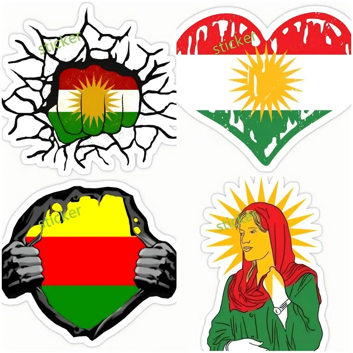 

Kurdistan Sticker Decal Creative Vinyl Stickers Waterproof Car Styling Bumper Surfboard WaterproofVan Rv Decor