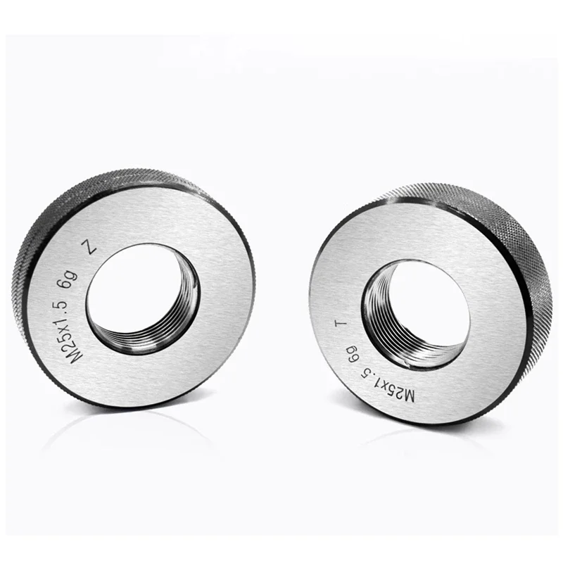 Metric Thread Ring GO NO GO Gauge M1-M26 Fine Pitch Precision External Screw Thread Test Caliper Inspection Measuring Tool