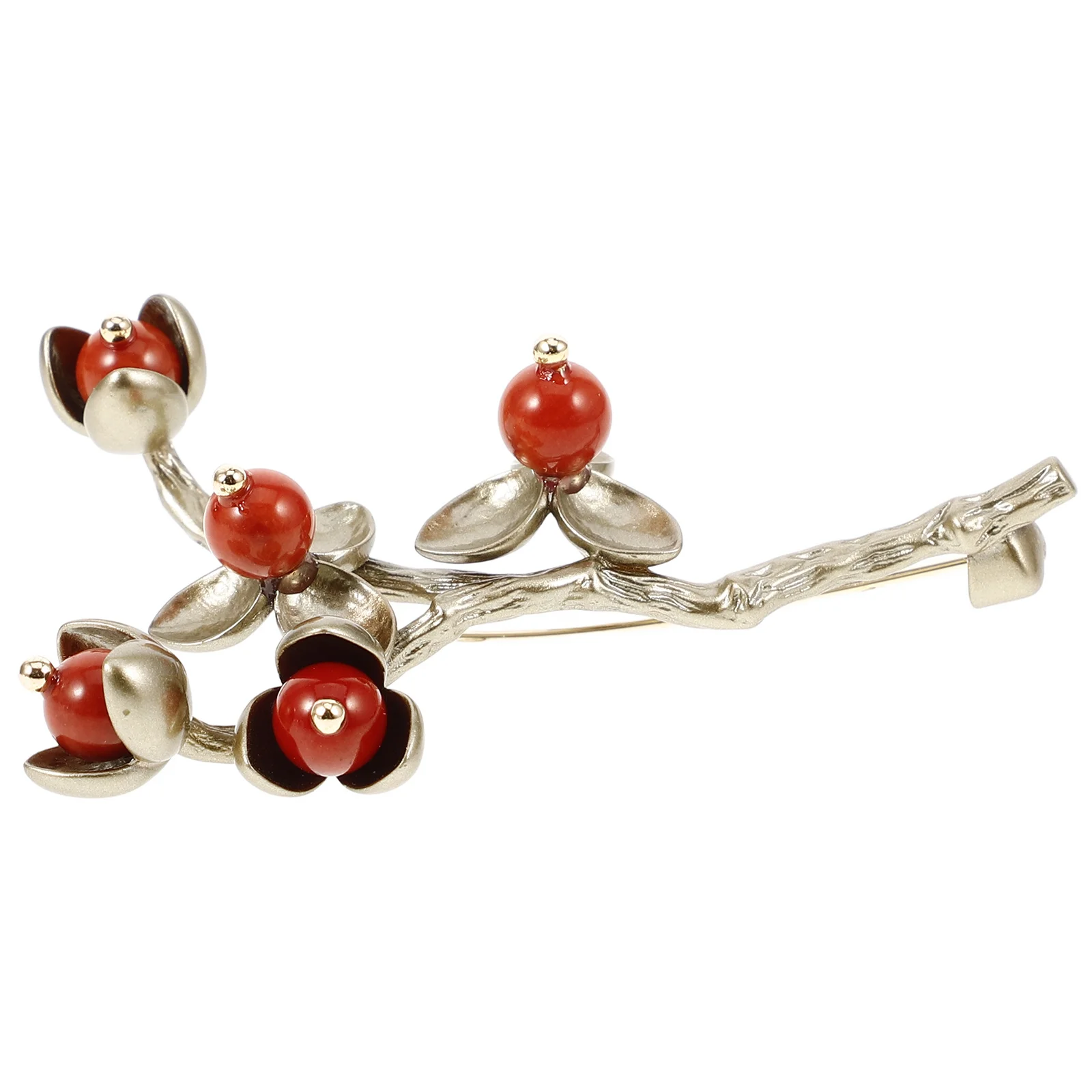 

Red Berry Vintage Brooch Pin Anti-Slip Decorative Pin for Women Sweater Cardigan Shawl Clips Scarf Clips Enamel Lapel Badge