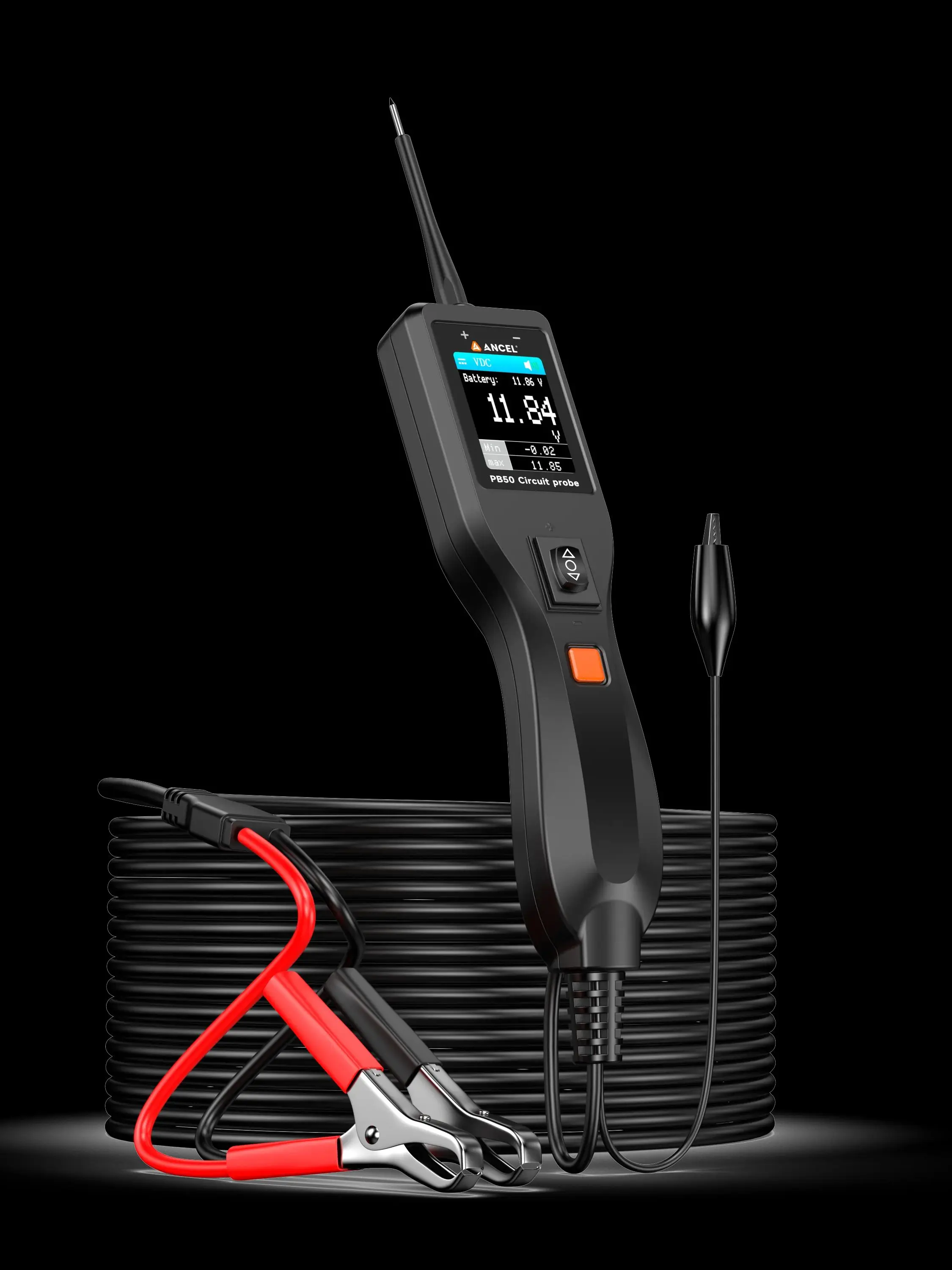 ANCEL PB50 12V 24V Tester Obwodów Samochodowych Zestaw Sond Diagnostycznych do Akumulatorów i Systemów Elektrycznych — 2