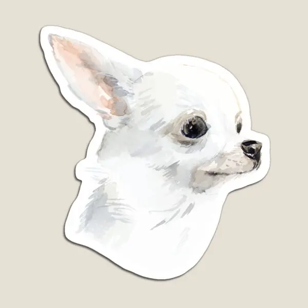 White Chihuahua Cute Chihuahua Dog Stick  Magnet Baby Holder Kids  Cute Colorful Home Stickers Refrigerator for Fridge Organizer