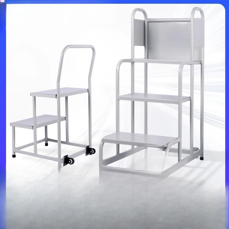 Supermarket shelf ladder freight elevator warehouse climbing car household 2 steps 3 steps mobile freight elevator platform