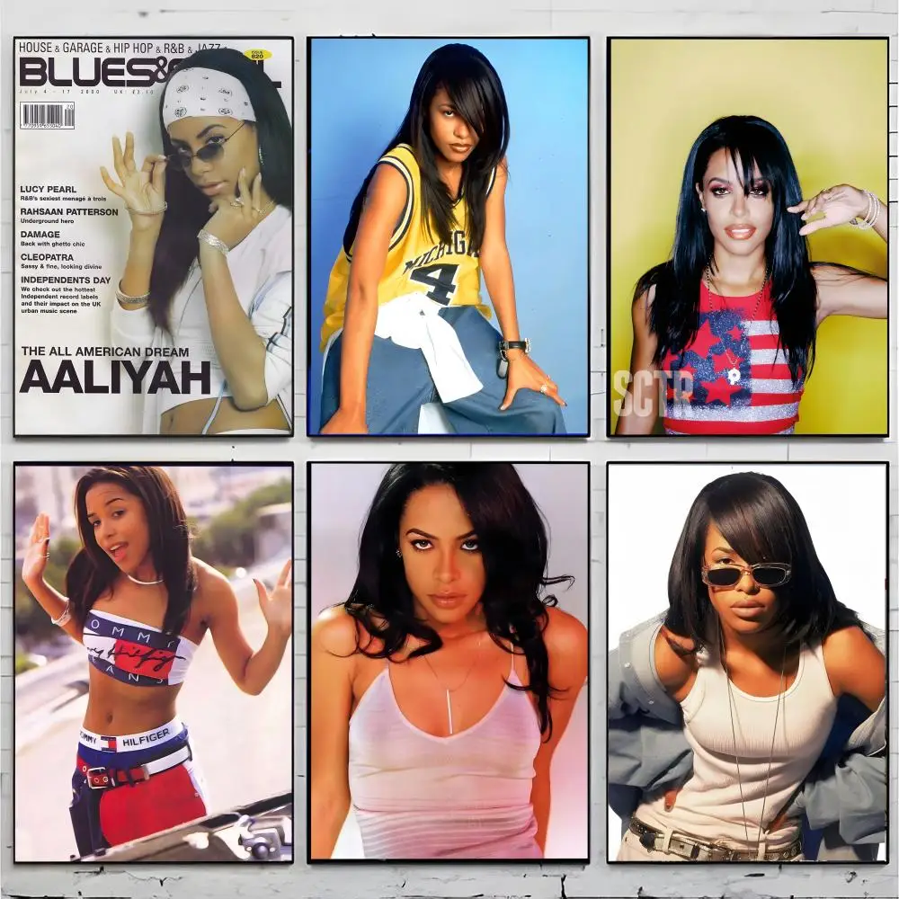 pop music icon A-Aaliyah Poster Premium Decor Art & Gift for Household Lounge Home Ornaments