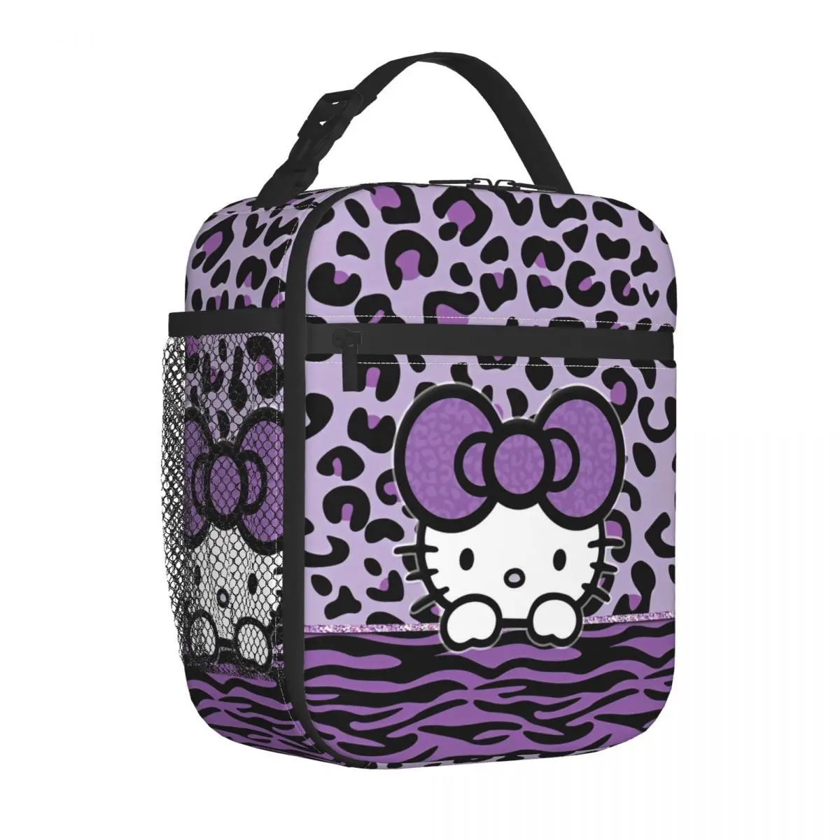 Hallo Kitty Leoparden muster Lunch Bag Tier Retro Lunchbox für Kinder Picknick im Freien tragbare Kühltasche drucken thermische Lunch pakete