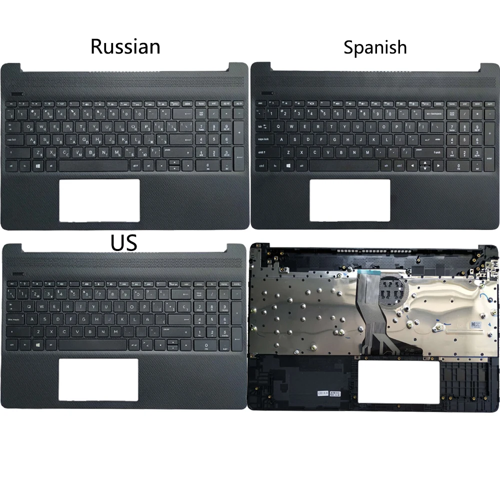 

New US/Russian/Spanish/UK/Italy/Latin Keyboard For HP 15-DY 15T-DY 15-EF 15S-EQ TPN-Q222 With Palmrest Upper Cover Case